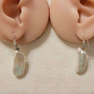 Large Stick Pearl Earrings